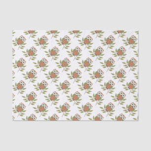Mousseline Papier cadeau Chouette