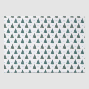 Mousseline Papier cadeau de la ferme de Noël bleu
