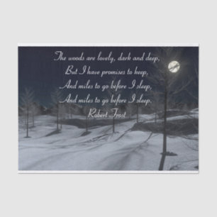 Mousseline Papier cadeau Robert Frost