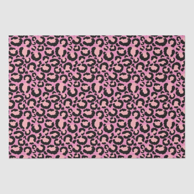 Mousseline Papier Cheetah rose (Recto)