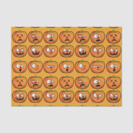 Mousseline Papier Citrouille d'Halloween
