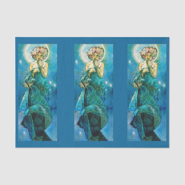 Mousseline Papier de découpage 10"x15" - Alphonse Mucha 19 (Recto)