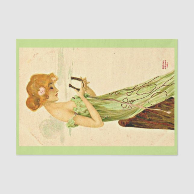Mousseline Papier de découpage 10"x15" - Raphael Kirchner 8 (Recto)