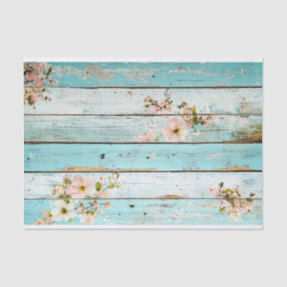 Mousseline Papier de découpage à feuilles de bois rose Aqua