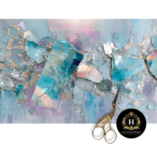 Mousseline Papier de découpage Aqua Crystal Dragon Scale (Créateur téléchargé)