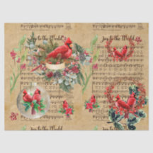 Papier de découpage cardinal de Noël