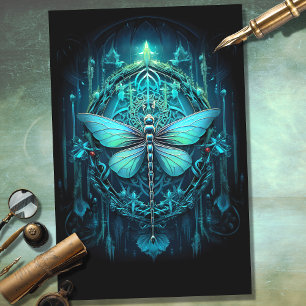 Mousseline Papier de découpage de 2 libellules gothiques