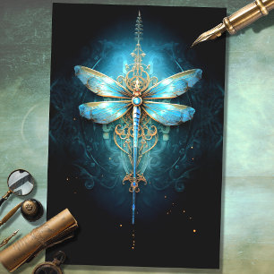 Mousseline Papier de découpage de 4 libellules gothiques