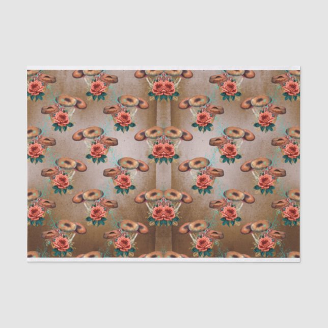 Mousseline Papier de découpage de champignons Brown (Recto)