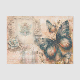 Mousseline Papier de découpage de collection papillon orange