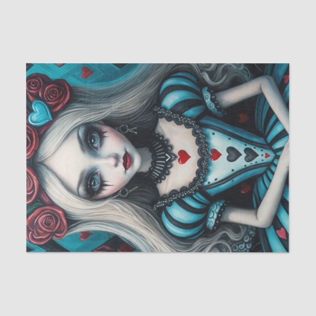 Mousseline Papier de découpage de Goth Alice Whimisk foncé (Recto)
