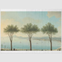Papier de découpage de la baie d'Italie de Naples