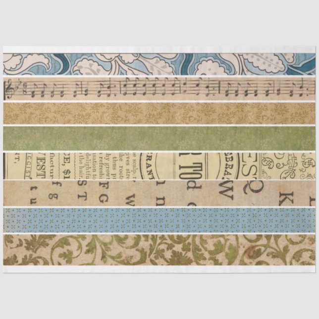 Mousseline Papier de découpage de meubles de bande Washi (Recto)