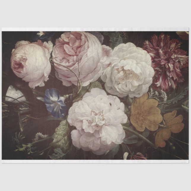 Mousseline Papier de découpage floral d'art fin (Recto)