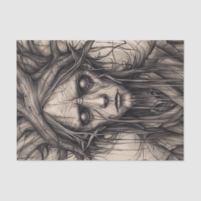 Mousseline Papier de découpage forestier (Recto)