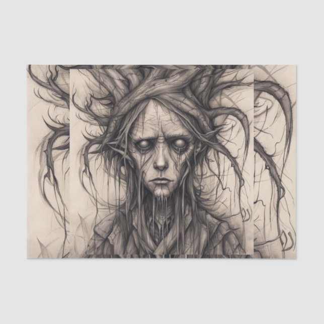 Mousseline Papier de découpage forestier (Recto)