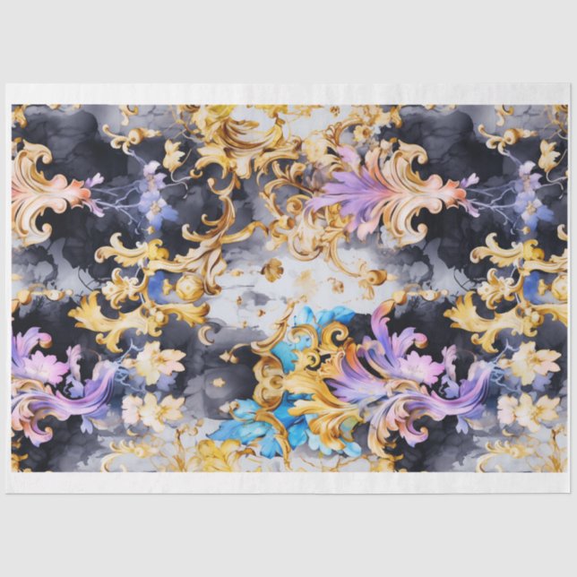 Mousseline Papier de découpage Gothique Shabby Glam G (Recto)