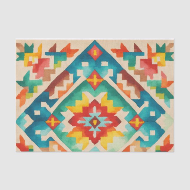 Mousseline Papier de découpage KILIM (Recto)