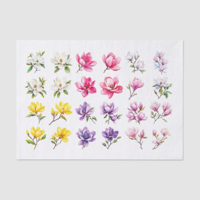 Mousseline Papier de découpage Magnolia Assortiment (Recto)