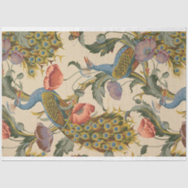 Mousseline Papier de découpage Peacock & floral