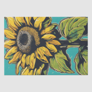 Mousseline Papier de découpage Pop Art Sunflower
