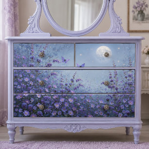Mousseline Papier de découpage Prairie Papillon Lavande au Cl