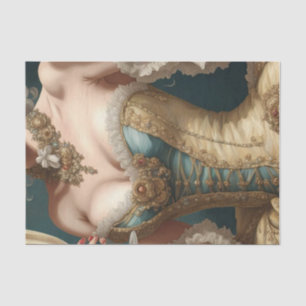 Mousseline Papier de découpage Rococo Corse Français Or
