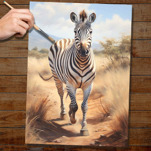 Mousseline Papier de découpage Zebra 1