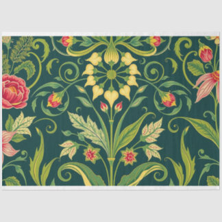 Mousseline Papier de fond Art Nouveau Floral Découpage