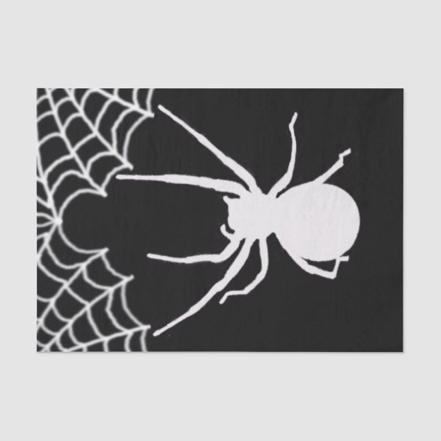 Mousseline Papier de fond blanc Spider (Recto)