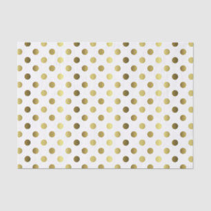 Mousseline Papier de fond Polka doré