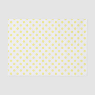 Mousseline Papier de fond Polka Jaune Couleur Personnalisée