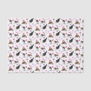 Mousseline Papier de fond Valentine et amour Cavalier