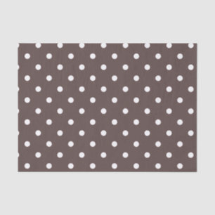 Mousseline Papier de papier à dot Polka Brown au chocolat