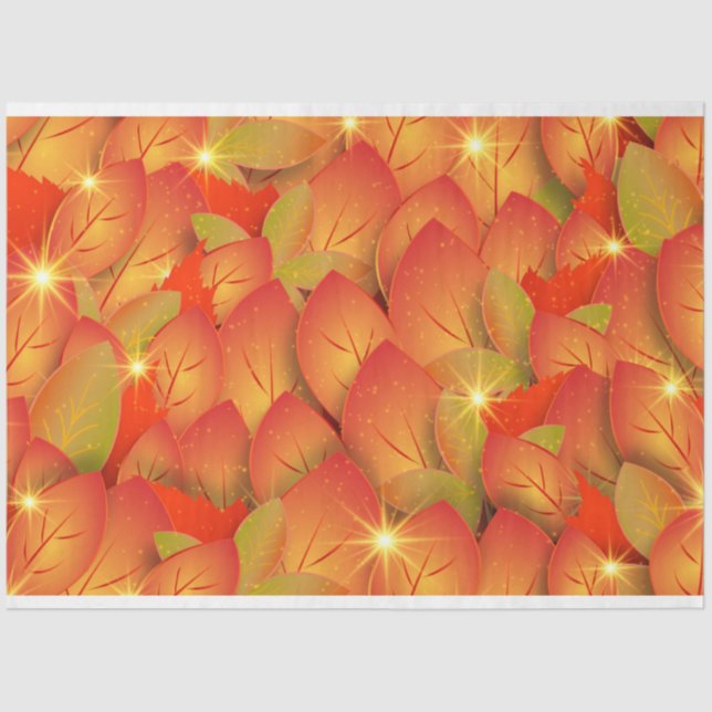 Mousseline papier de papier de feuilles d'automne (Recto)