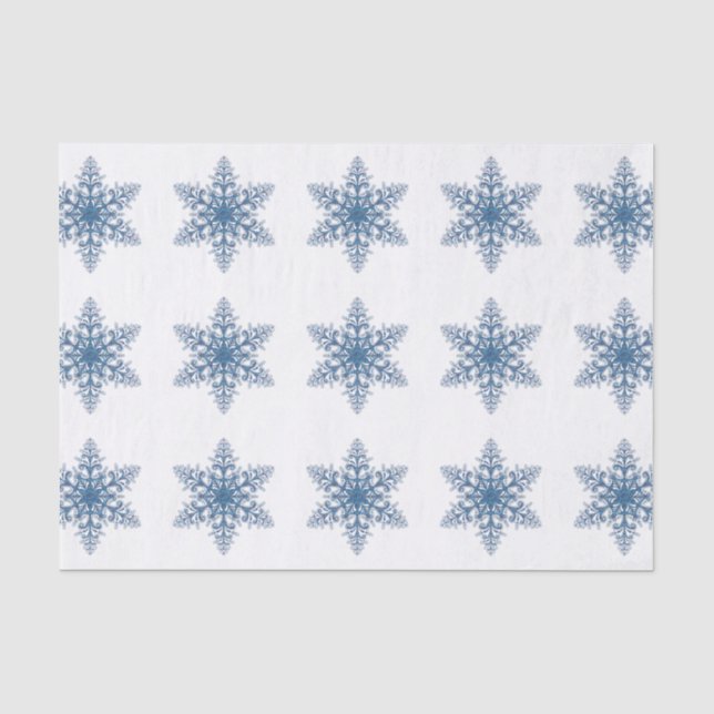 Mousseline Papier de papier de papier à neige bleu (Recto)