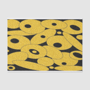 Mousseline Papier de papier de tissu Black and Gold Buble Orb