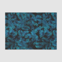 Papier de papier de tissus bleu hawaïen de minuit