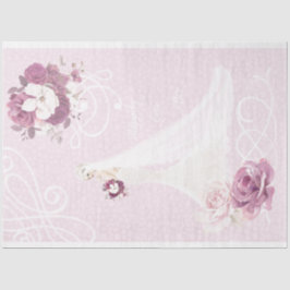 Mousseline Papier de papier de tissus Mariage rose pâle