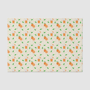Mousseline Papier de papier de tissus orangé à thème