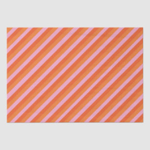 Mousseline Papier de papier de tissus orange et rose rétro di