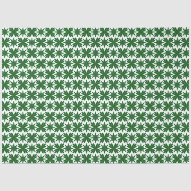 Mousseline Papier de papier Tissu Pine Snowflakes (Recto)