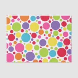 Mousseline Papier de papier tissu Polka multicolore