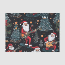 Mousseline Papier de papier tissu Rock-N-Roll Père Noël