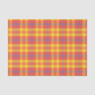 Mousseline Papier de papier tissu rouge clair jaune et bleu p