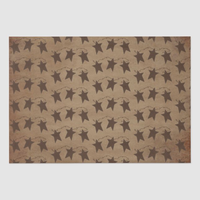 Mousseline Papier de papier tissu Rusty Stars (Recto)