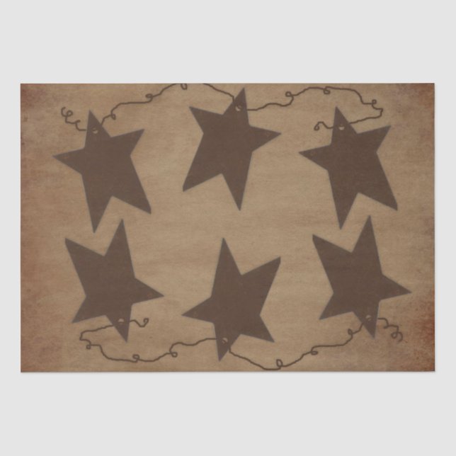 Mousseline Papier de papier tissu Rusty Stars (Recto)