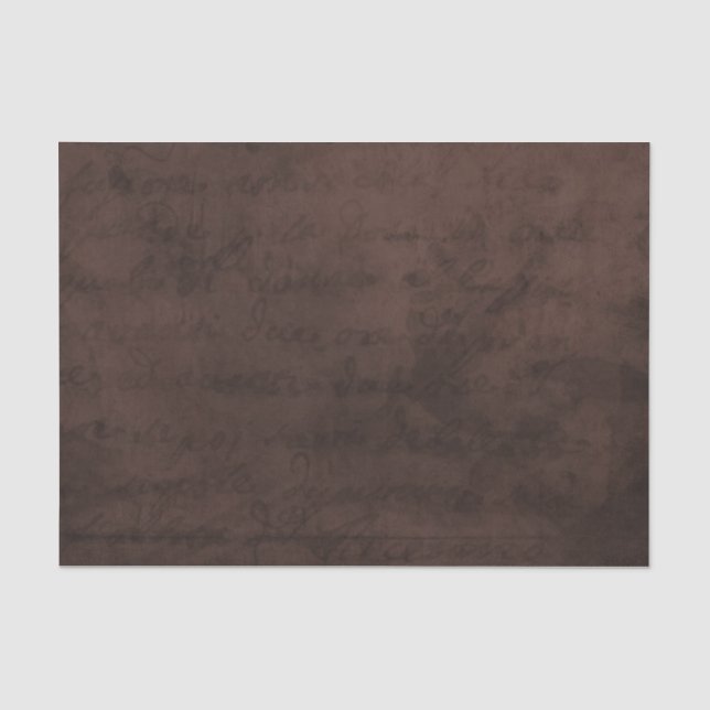 Mousseline Papier de parchemin de cognac rouge foncé journal  (Recto)