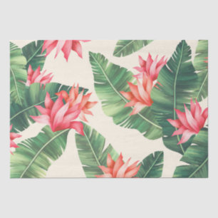 Mousseline Papier de tissu à motifs floraux tropicaux