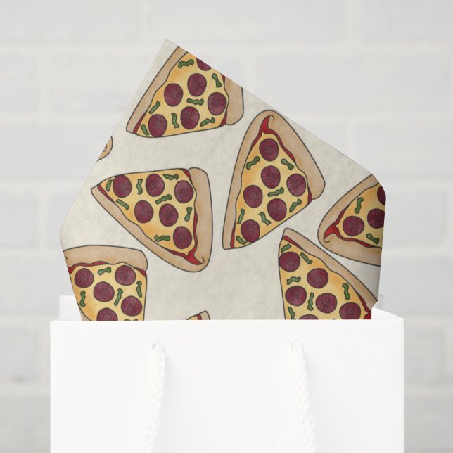 Mousseline Papier de tissu à thème Pizza Party (Sac cadeau)